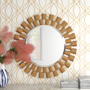 Ivy Bronx Mirror Round 57Cm Natural | Wayfair.co.uk